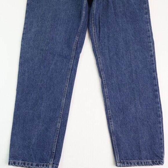 Wrangler Jeans Mens 35x32 (Measures 34x32) Blue Denim Straight Workwear Cowboy - Picture 3 of 8